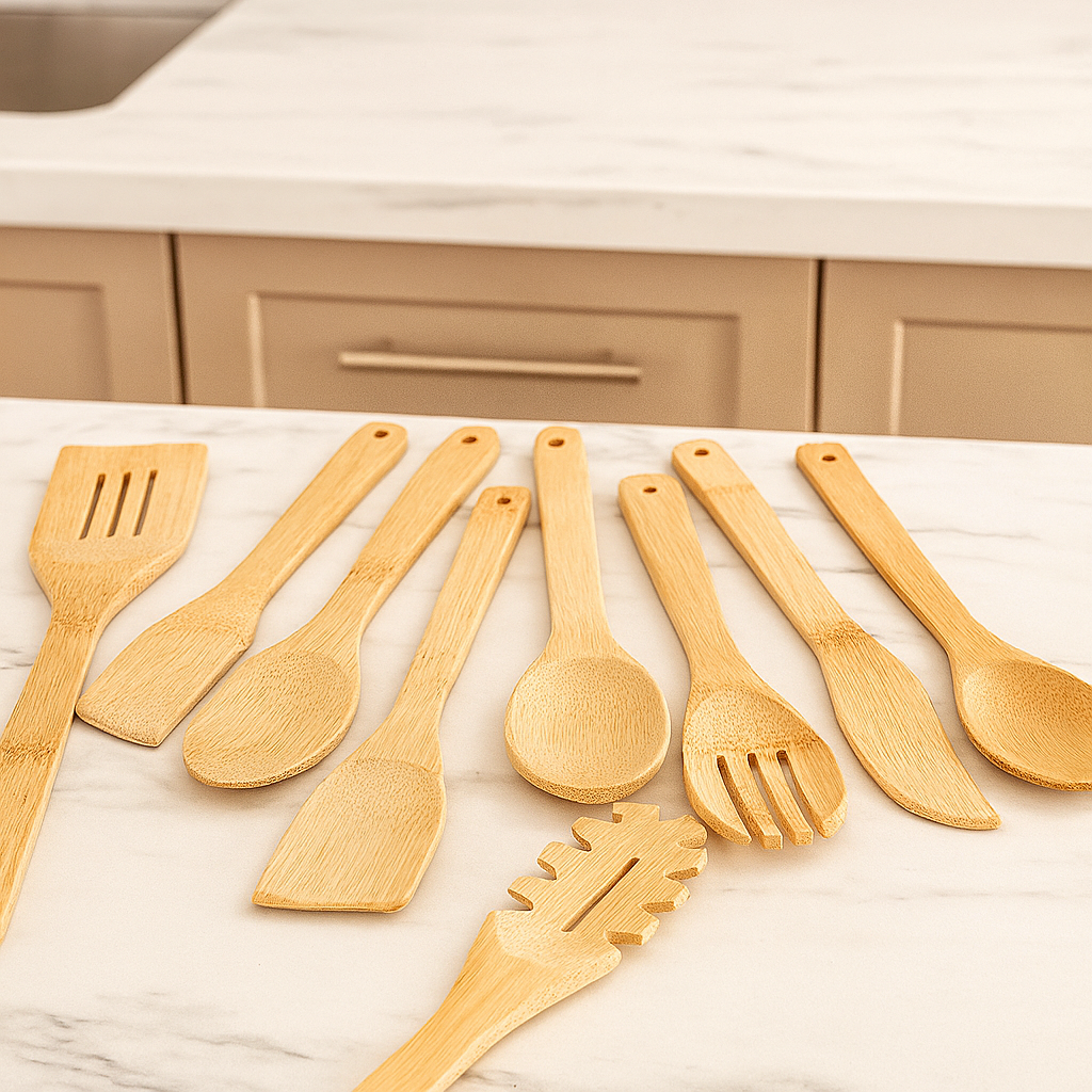 Bamboo Utensils – 7 Pcs Spoons